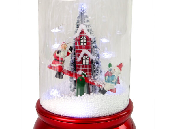 Christmas Dome Decoration Snow Santa Claus Red - Image 3