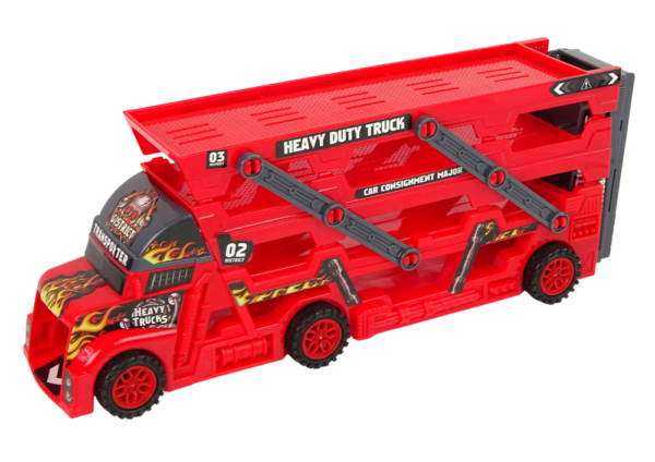 Large 3-storey truck trailer Heavy Duty Truck With extendable Car Launching Ramp - Image 3