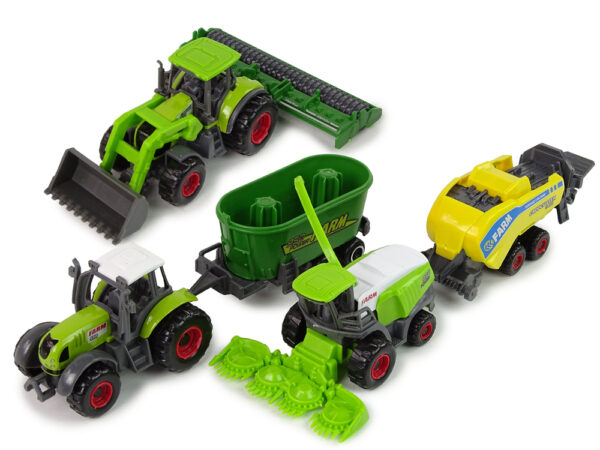 Farming machinery set Farming vehicles 6 pieces Tractor - Image 2