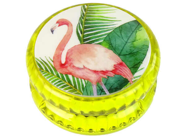 Jojo Handicraft Game with Flamingo  A timeless toy Yellow YoYo - Image 3