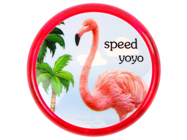 Jojo Handicraft Game with Flamingo  A timeless toy! Yoyo - Image 2