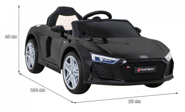 Licencirani auto na akumulator Audi R8 LIFT - crni - Image 2