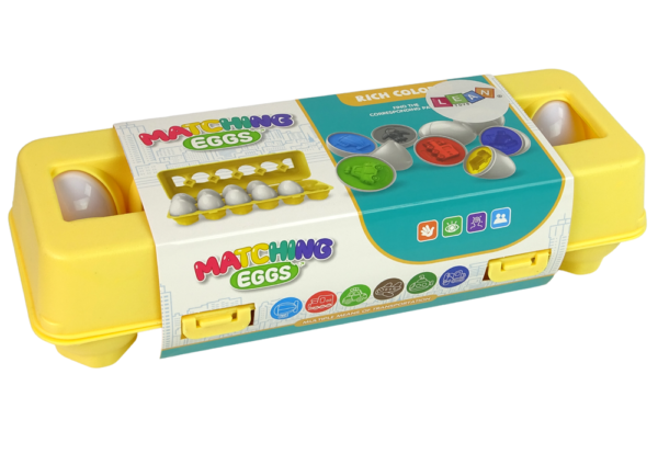 Creative Jigsaw Puzzle Sorter  Eggs 12 pieces with vehicle patterns - Image 3