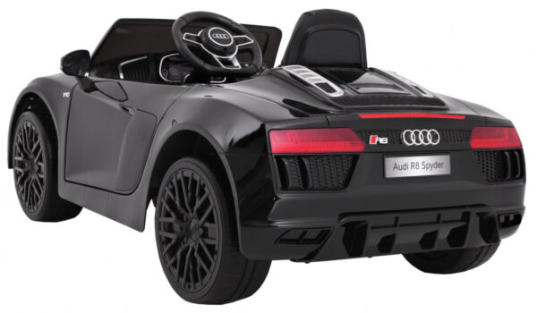 Licencirani auto na akumulator Audi R8 Spyder RS - crni/lakirani - Image 6