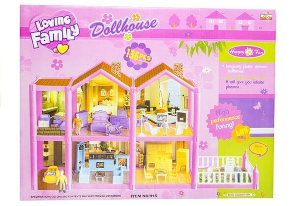 Childrens Doll House With Accessories 136 PCS - Image 6