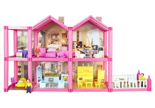 Childrens Doll House With Accessories 136 PCS