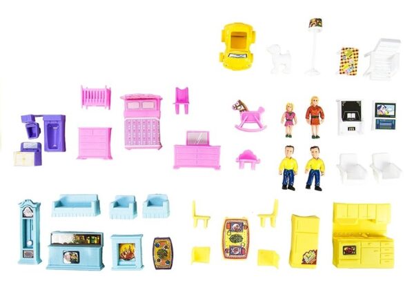 Childrens Doll House With Accessories 136 PCS - Image 5