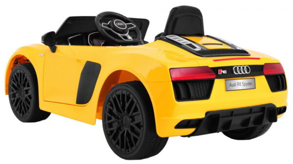 Licencirani auto na akumulator Audi R8 Spyder RS - žuti - Image 2