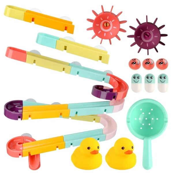 Play Bath Toy Track Sliding Duck Set 44 Elements - Image 2