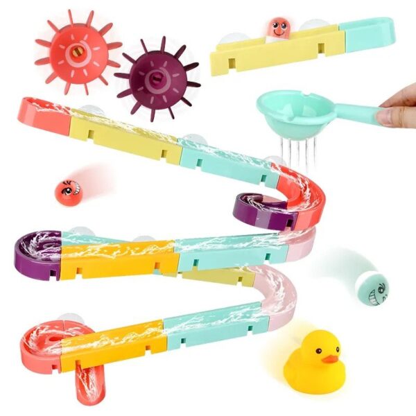 Play Bath Toy Track Sliding Duck Set 44 Elements - Image 4