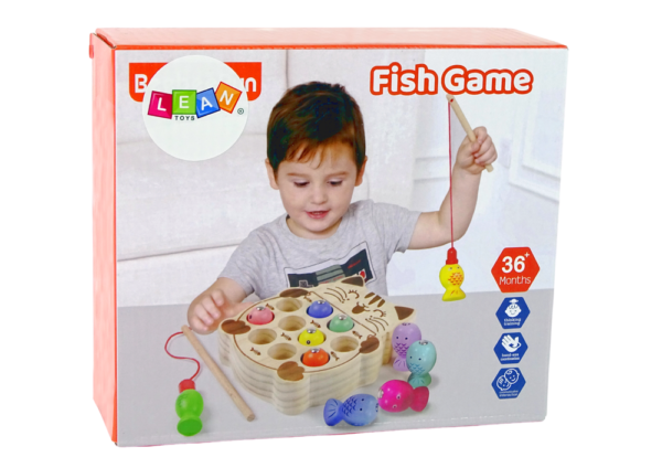 Wooden Fish Catching Game 2 Fishing Rods Kitten - Image 5