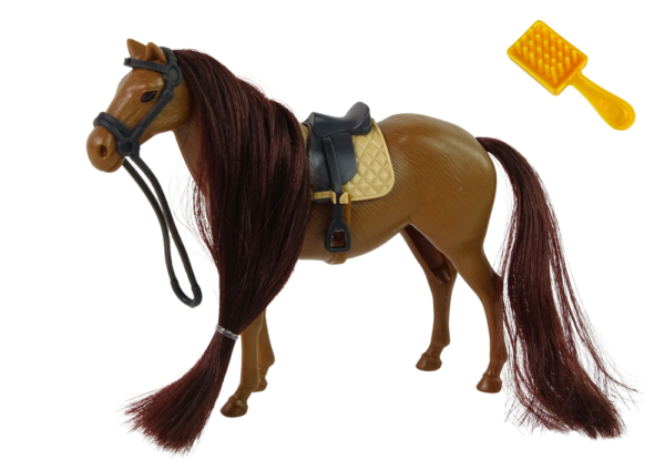 Brown Mane Combing Horse Figurine - Image 2