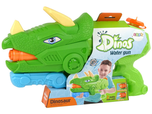 Dinosaur Water Gun 1330ml Green Range 8m - Image 4