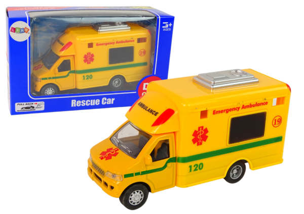 Car Rescue Vehicle Police Fire Brigade Friction Drive 3 Models - Image 4