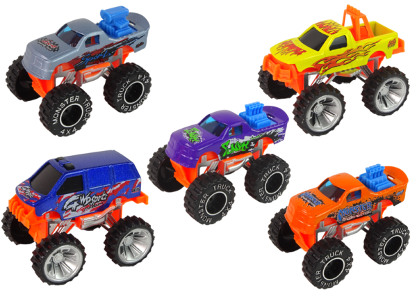 Terrain Cars Resorak Monster Truck Vehicle Set Various Colours 9 pcs. - Image 2