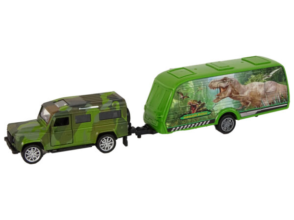 Jeep Vehicle Set with Pulling Dinosaur Trailer - Image 2