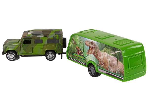 Jeep Vehicle Set with Pulling Dinosaur Trailer - Image 3