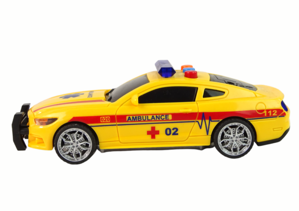 Sports Car Ambulance Lights Sound Yellow - Image 2