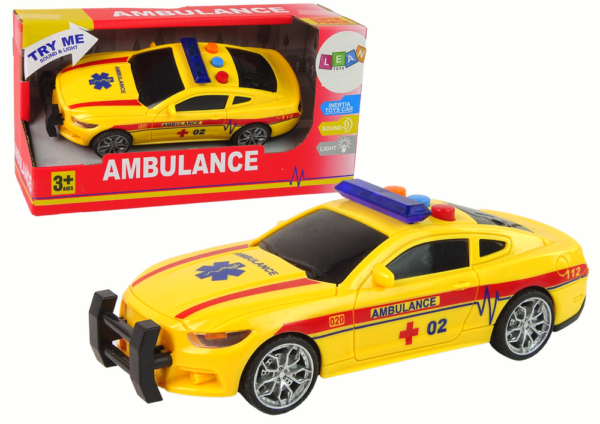 Sports Car Ambulance Lights Sound Yellow