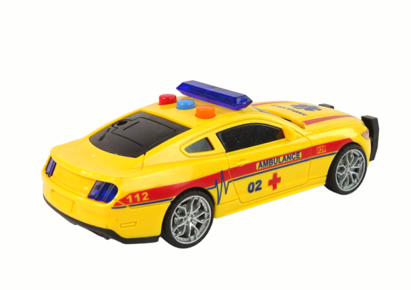 Sports Car Ambulance Lights Sound Yellow - Image 3