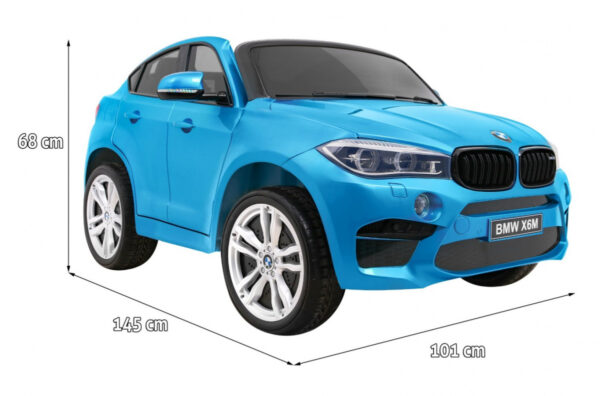 Licencirani auto na akumulator BMW X6M XXL - DVOSJED - plavi/lakirani - Image 2