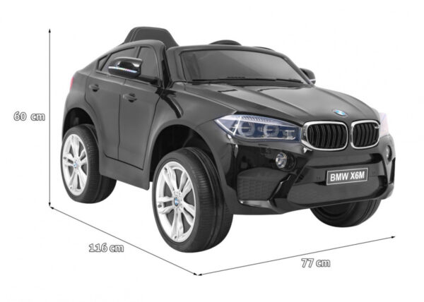 Licencirani auto na akumulator BMW  X6M - crni/lakirani - Image 2