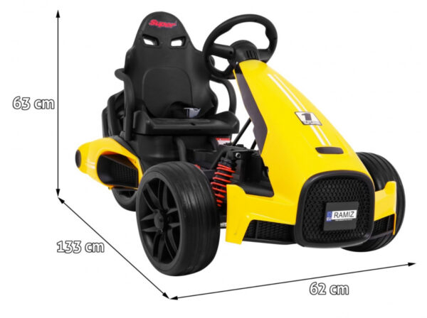 Go-kart na akumulaotor XR-1 - žuti - Image 2