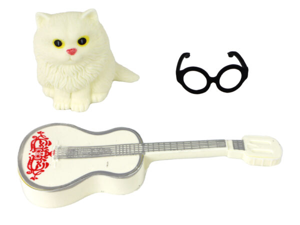 Children's Doll Emily with Guitar Glasses Long Blonde Hair Kitten - Image 3