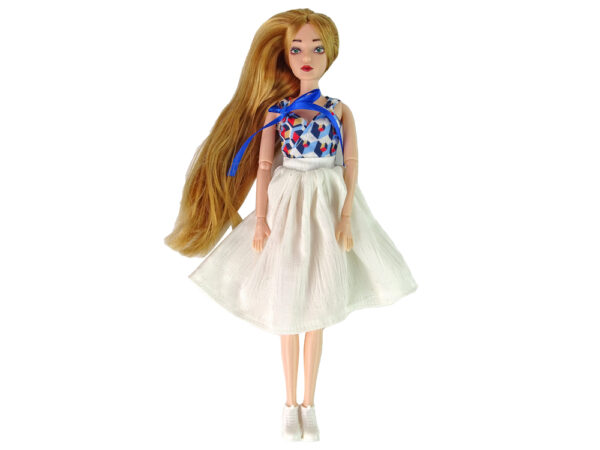 Baby Doll Doll with Cat Long Brown Hair. - Image 2