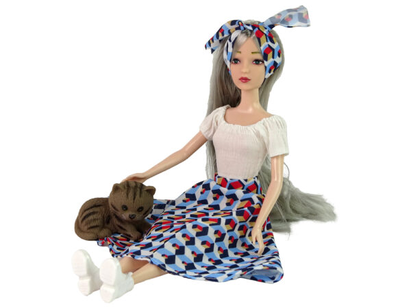 Baby Doll Emily Gray Hair Kitten Swing - Image 3