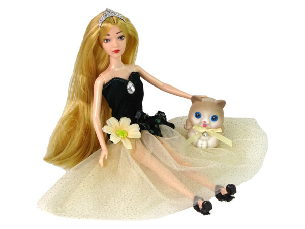 Baby Doll Emily Long Hair Kitten Flower - Image 4