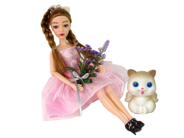 Baby Doll Emily Pigtails Cat Flowers - Image 3