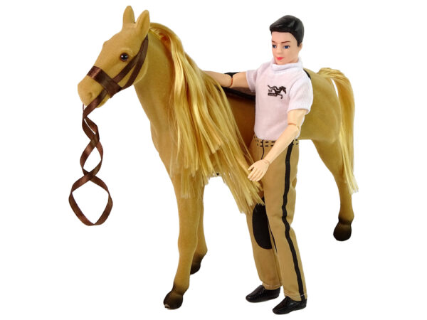 Puppet with Light Brown Horse Figures Accessories - Image 2