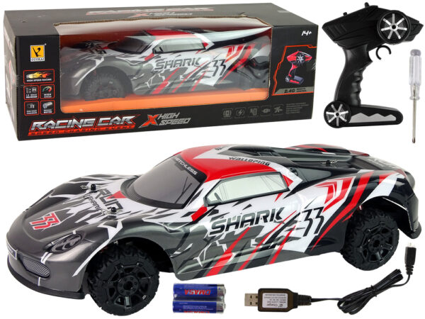 Sports Car R/C 1:8 Gray White