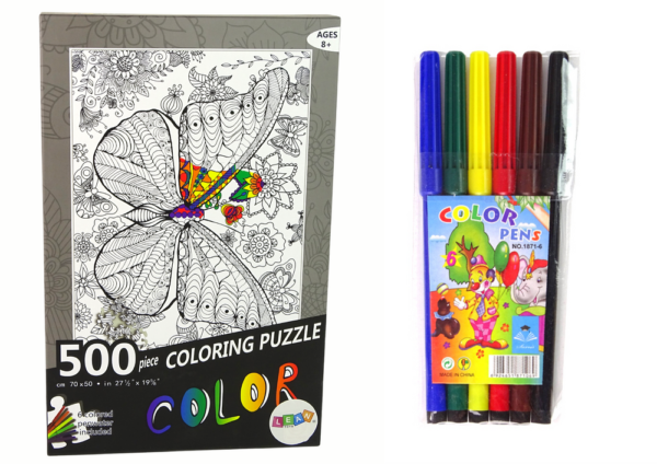 Puzzles to colour 500 Elements Butterfly