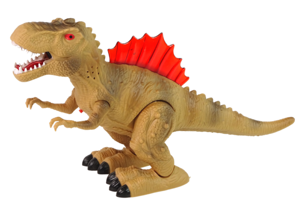 Dinosaur Breathes Fire Steam Lights Battery Pack Brown - Image 2