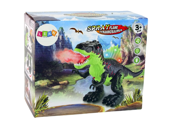 Dinosaur Breathes Fire Steam Lights Battery Pack Brown - Image 4