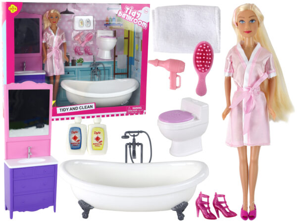 Children's Doll Bathrobe Toilet Bathtub Bathroom