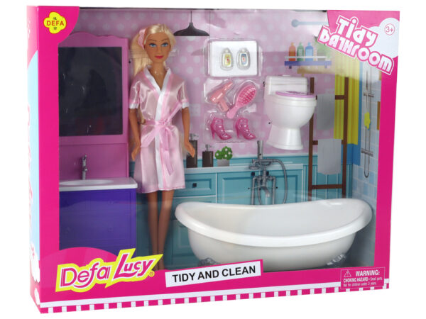 Children's Doll Bathrobe Toilet Bathtub Bathroom - Image 6