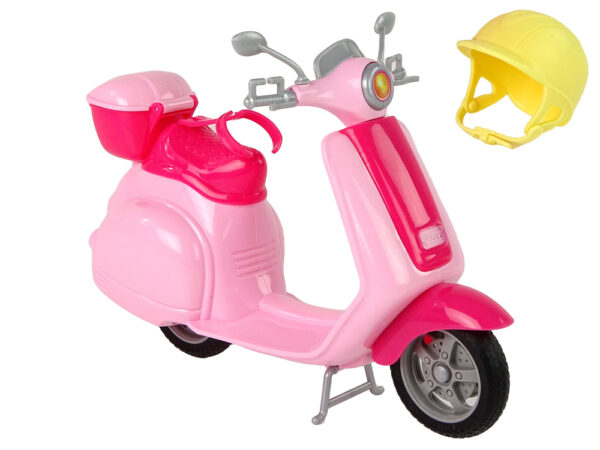 Anlily doll on a Pink Scooter Blonde Hair Helmet - Image 4