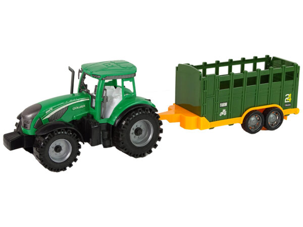 Green Farm Tractor Trailer Friction Drive - Image 2