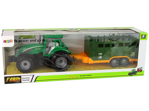 Green Farm Tractor Trailer Friction Drive - Image 5