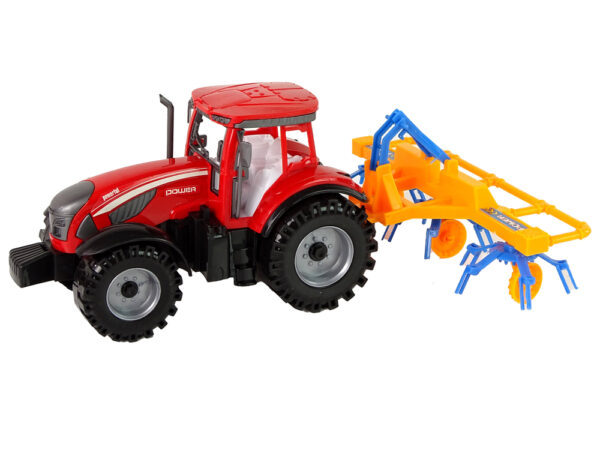 Red Tractor with Rake Friction Drive - Image 2