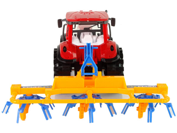 Red Tractor with Rake Friction Drive - Image 4