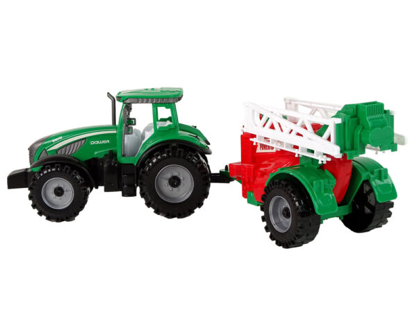 Green Farm Tractor with Red and Green Sprayer Fricative Drive - Image 3