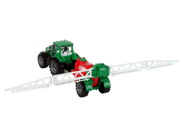 Green Farm Tractor with Red and Green Sprayer Fricative Drive - Image 4