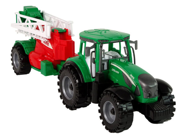 Green Farm Tractor with Red and Green Sprayer Fricative Drive - Image 6