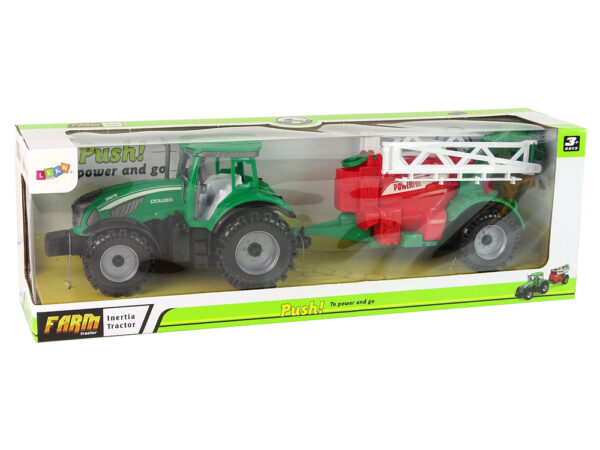 Green Farm Tractor with Red and Green Sprayer Fricative Drive - Image 7