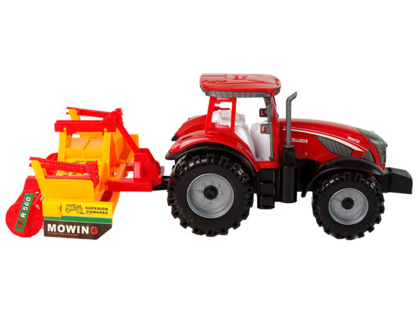 Red Tractor with Orange Cultivator Drive - Image 6