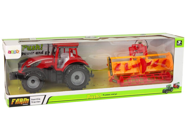 Red Tractor with Orange Cultivator Drive - Image 8